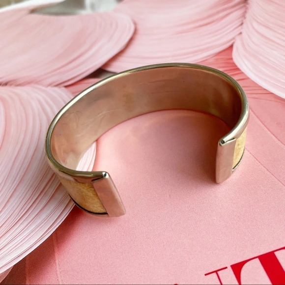 Handmade Distressed Leather Cuff Bracelet Cowboy Western Style - Picture 2 of 9